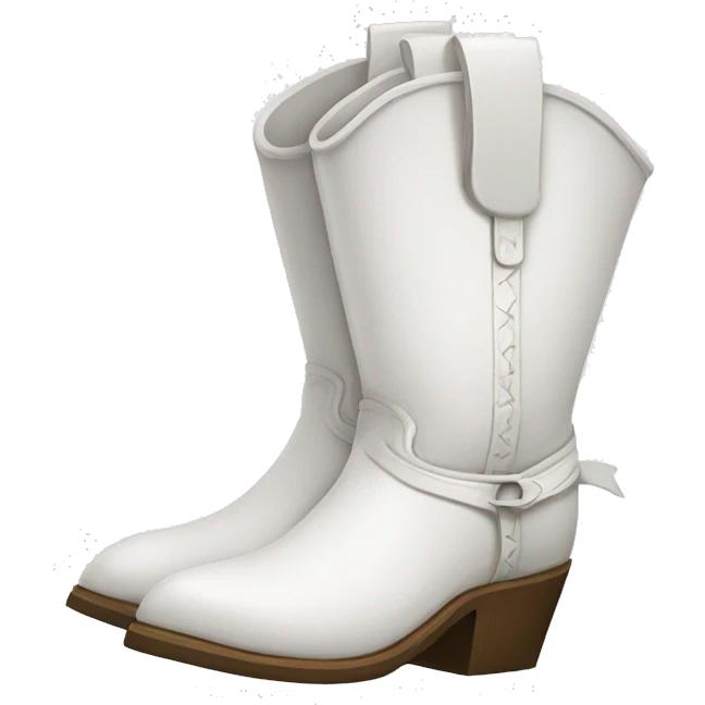 white cowboy boot emoji