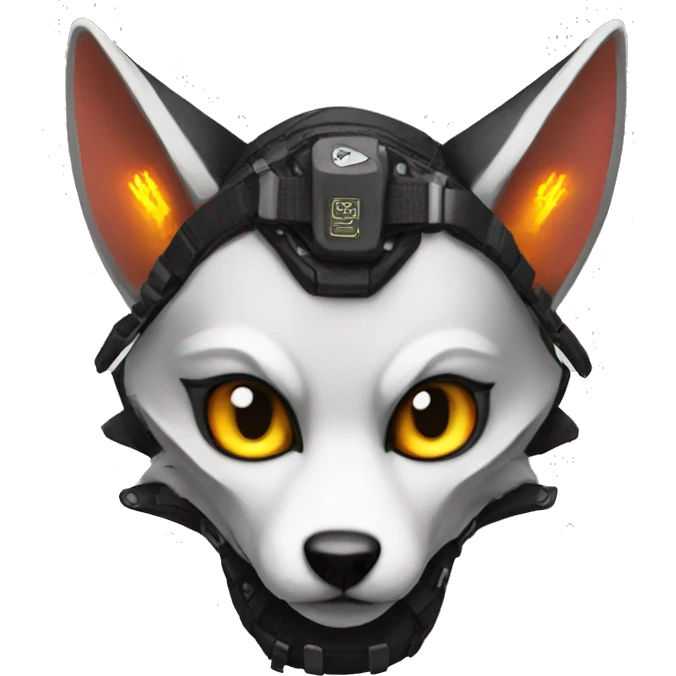 Cyberpunk kitsune emoji