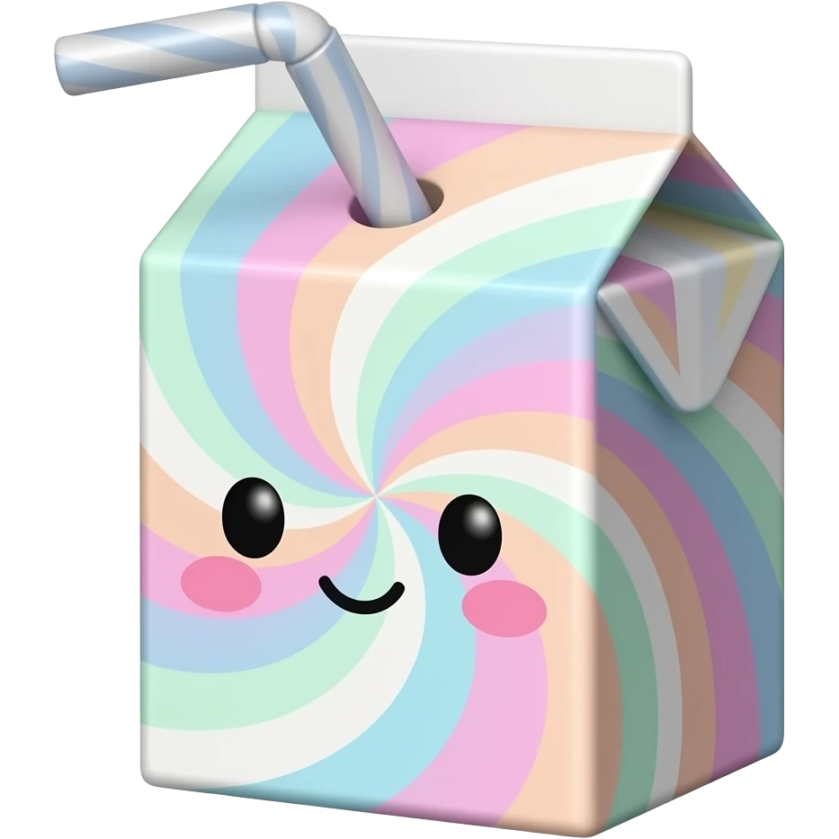 Kawaii juice box emoji