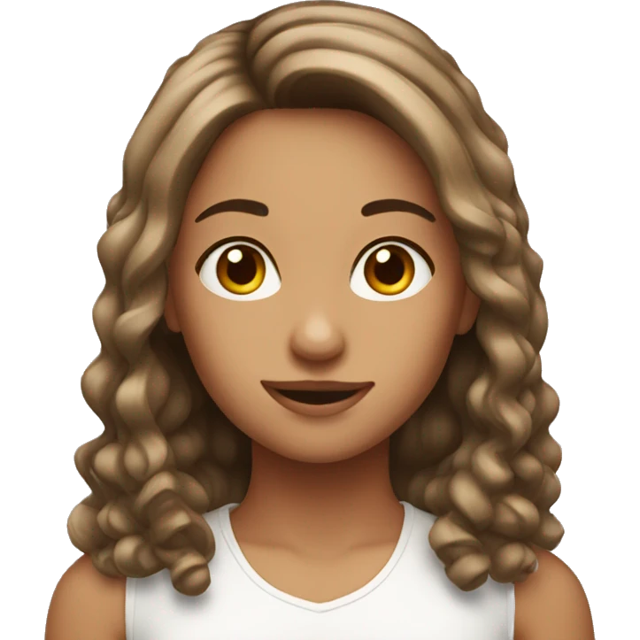 Girl with braun Haare  emoji