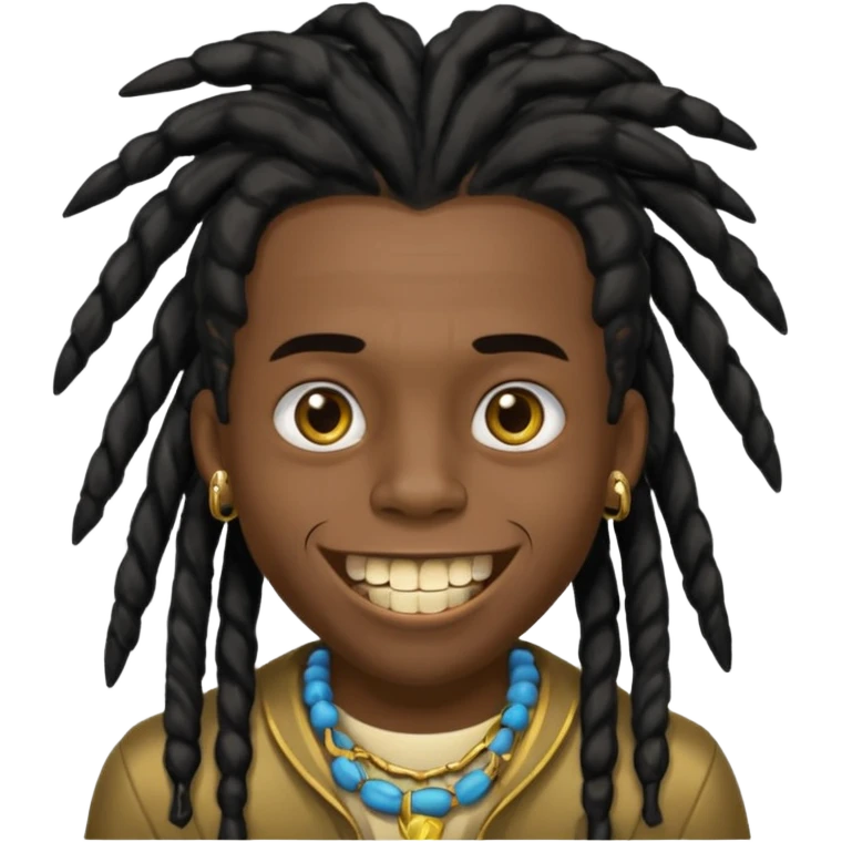 Garoto negro com black nudred com dente de ouro emoji