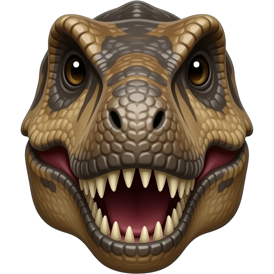 Trex Head 25 years old straight front head emoji