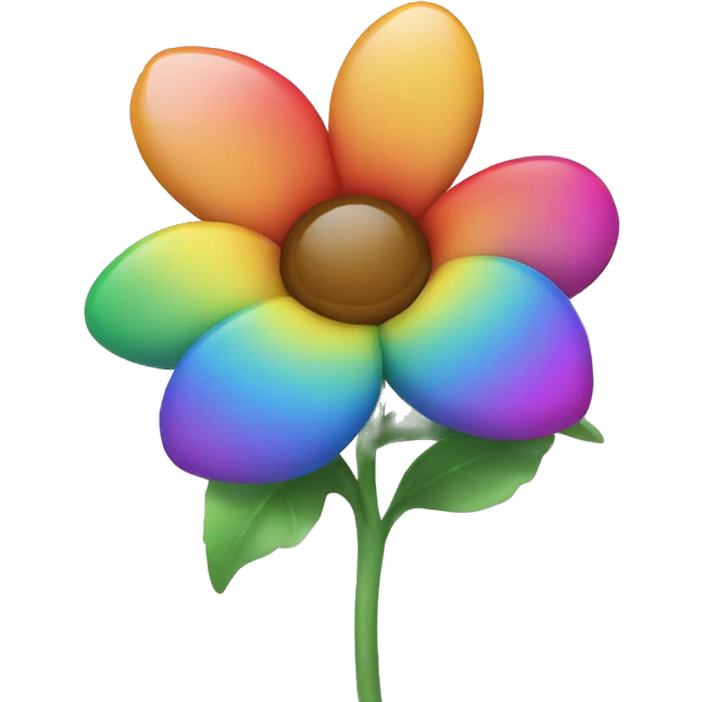 rainbow flower emoji