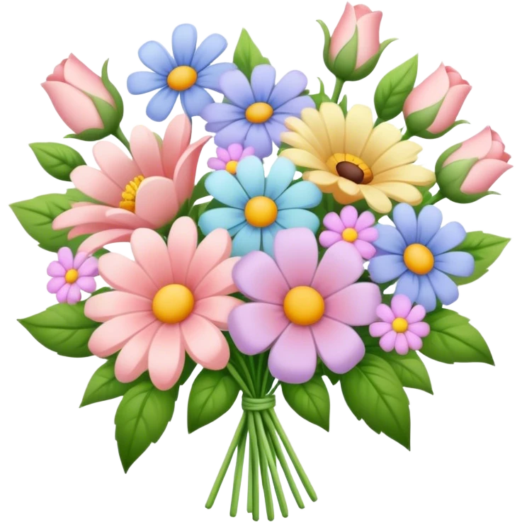 Pastel bouquet emoji