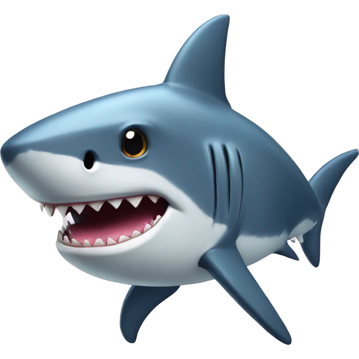 A shark with a birthday hat emoji