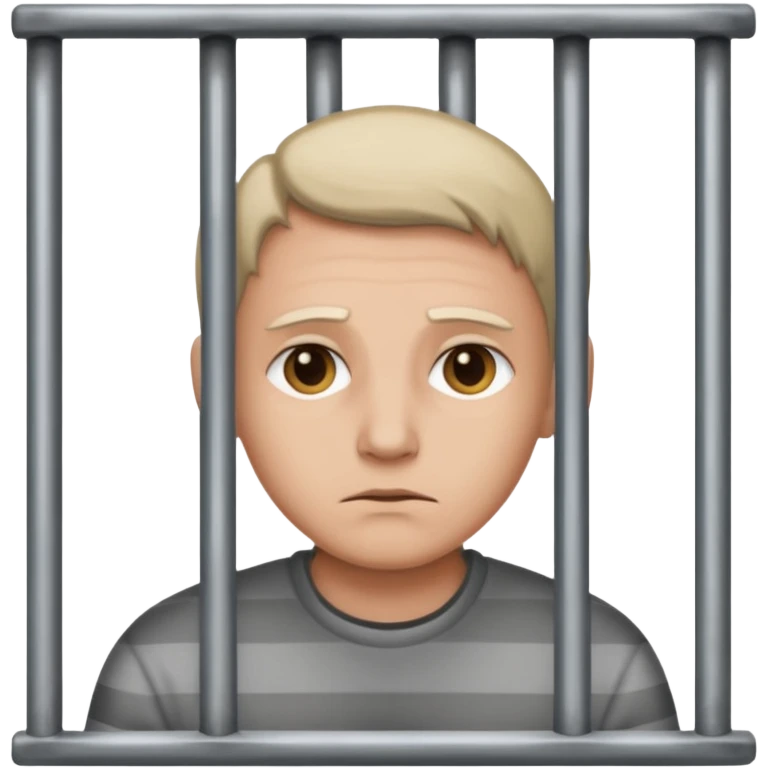 Jail emoji. A Person behind barrs emoji