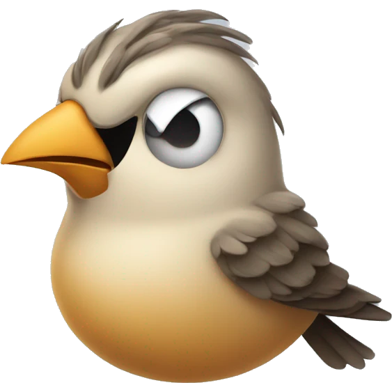 a bird is blinkin emoji