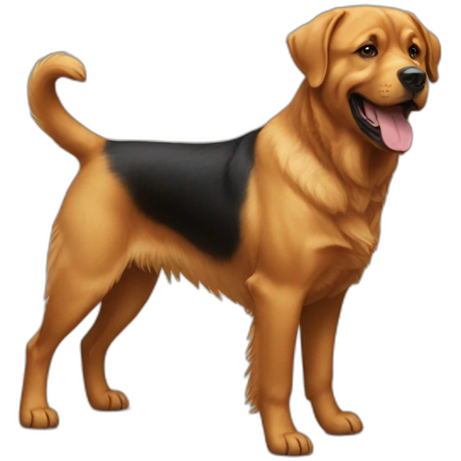 Rottweiler and golden retriever mix emoji