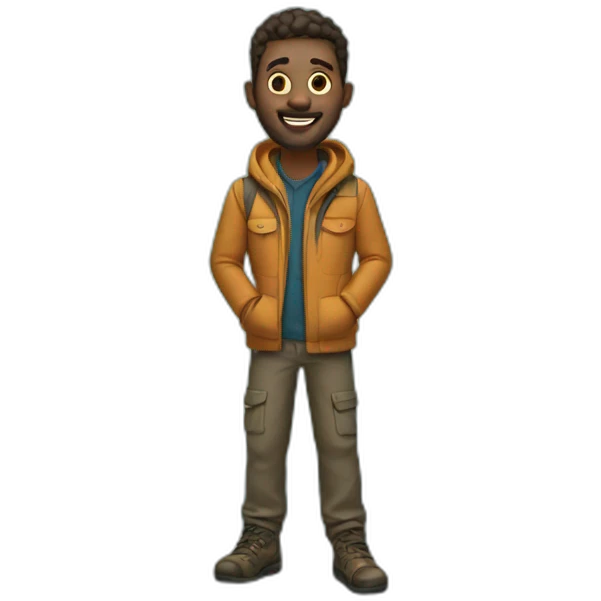 man on top of mountain emoji