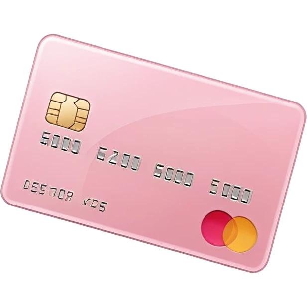Light pink debit card emoji
