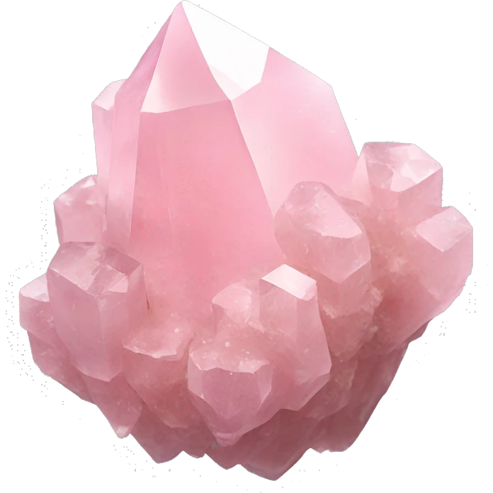Light pink quartz crystal cluster  emoji
