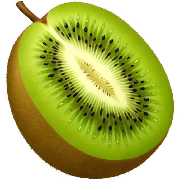 simple kiwi fruit emoji, minimal detail, maximum scalability emoji
