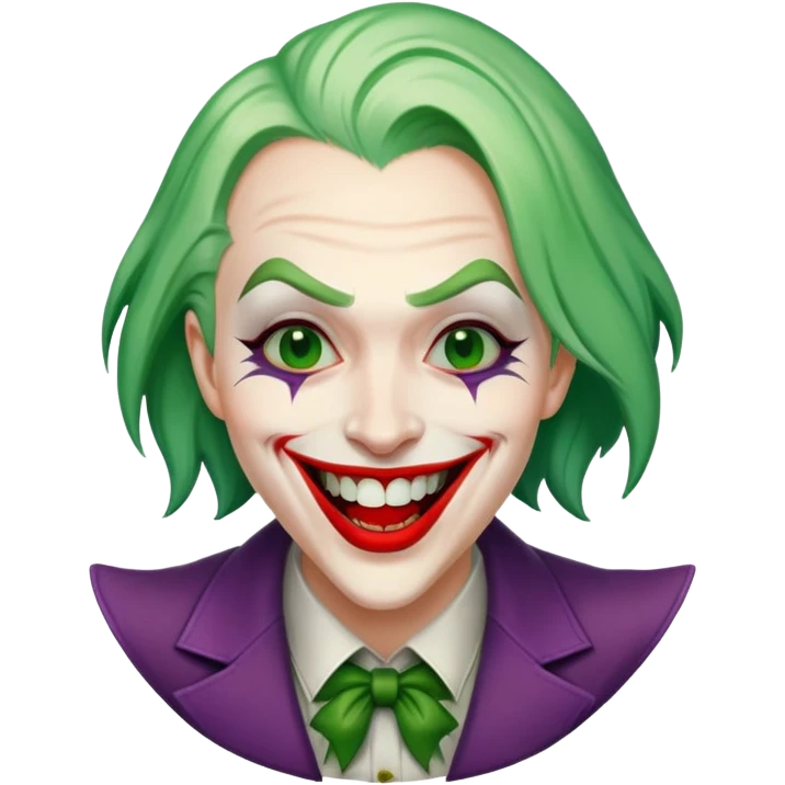 The joker laughing with mouth wide emoji
