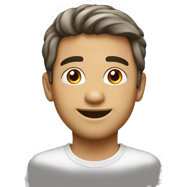 homem 21 anos, branco, 2 brincos pequenos, 1 em cada orelha, de touca e feliz emoji