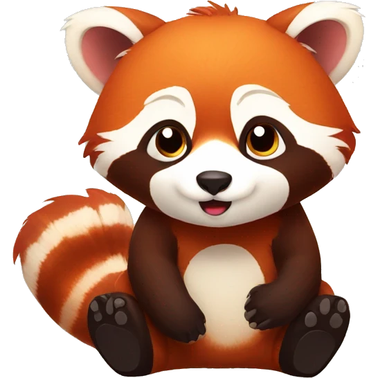 red panda asking for help emoji