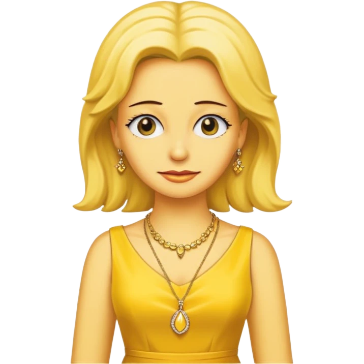 lisa Simpson yellow dress with neckless emoji