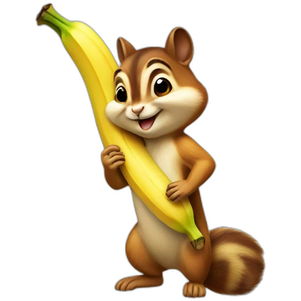 chipmunk-with-banana-in-hand emoji