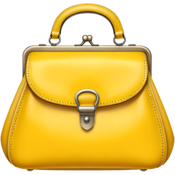 Yellow vintage purse emoji
