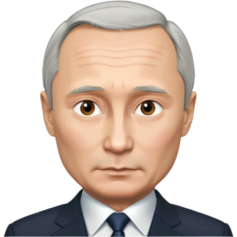 Vladimir putin with gray hair  emoji