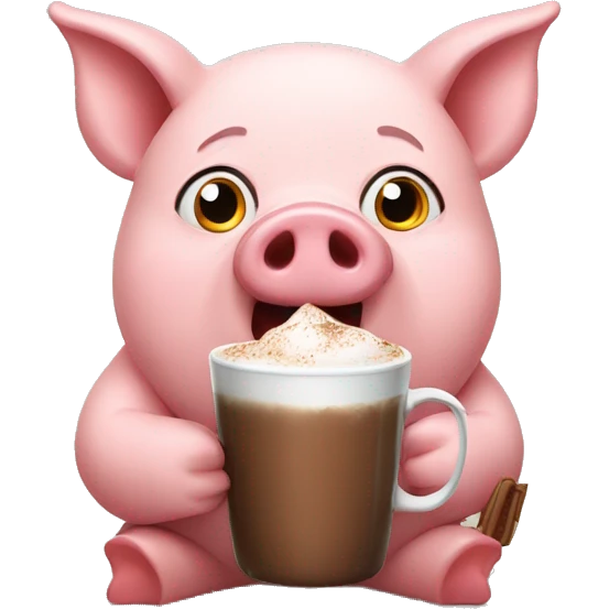 Pig with hot chocolate  emoji