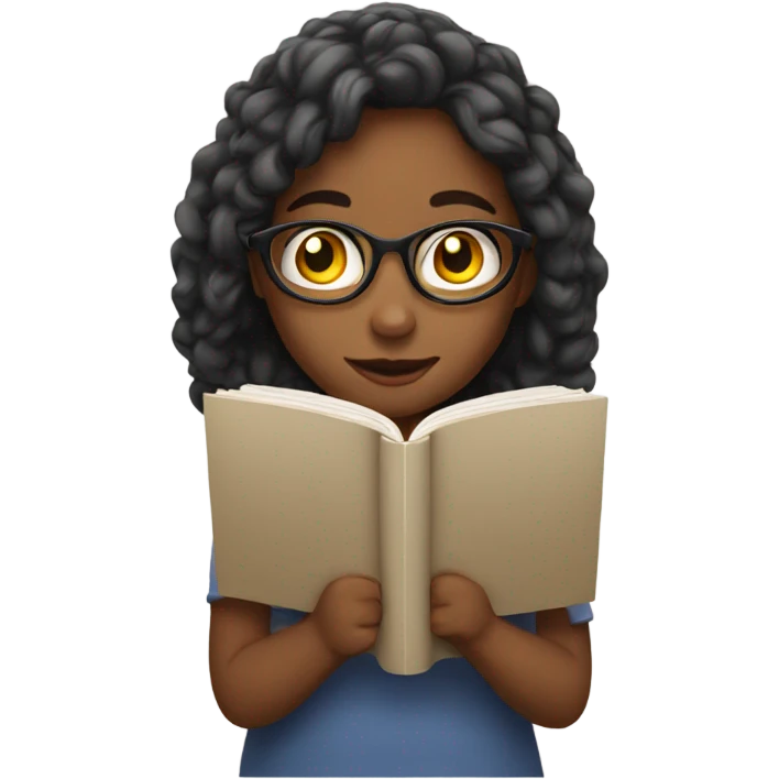 Girl reading  emoji