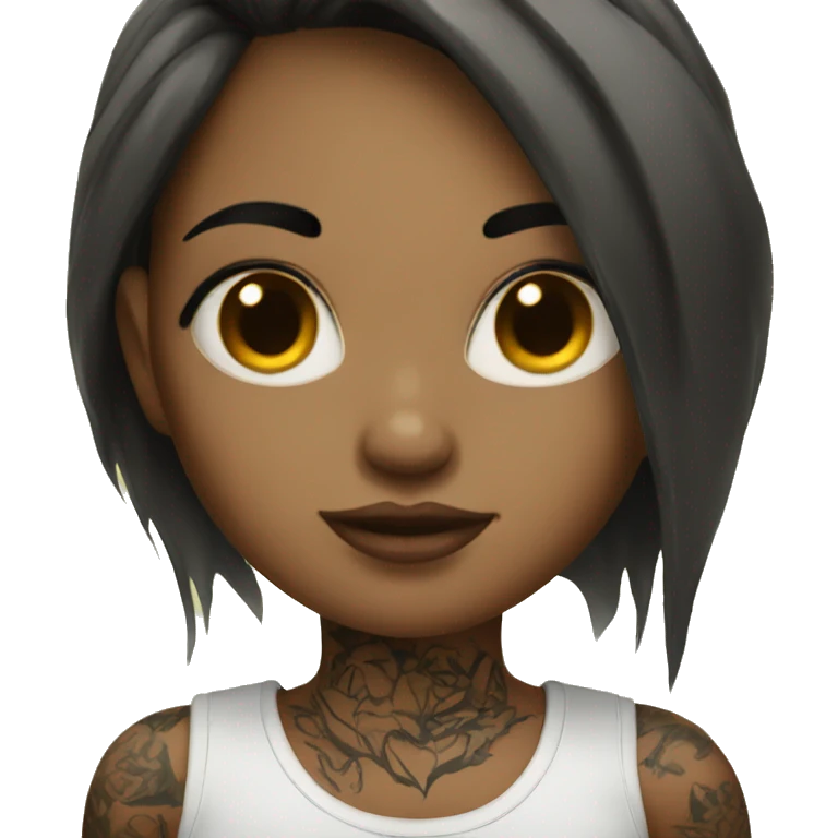 Girl with tattoos emoji
