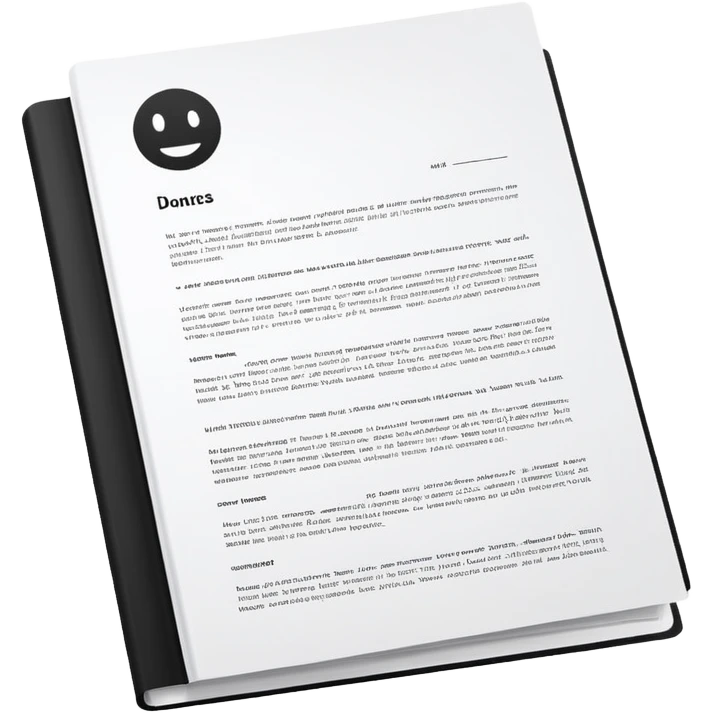 realistic documents with title page white color emoji