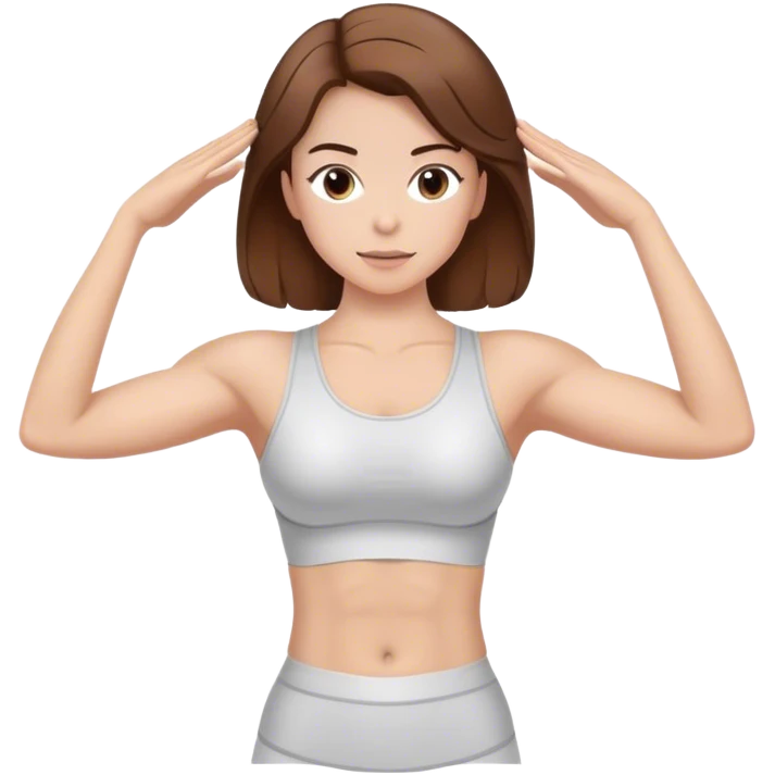 Reformer with shoulder pads Pilates brown hair  emoji