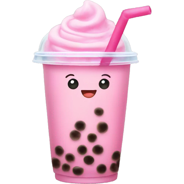 pink bubble tea  emoji