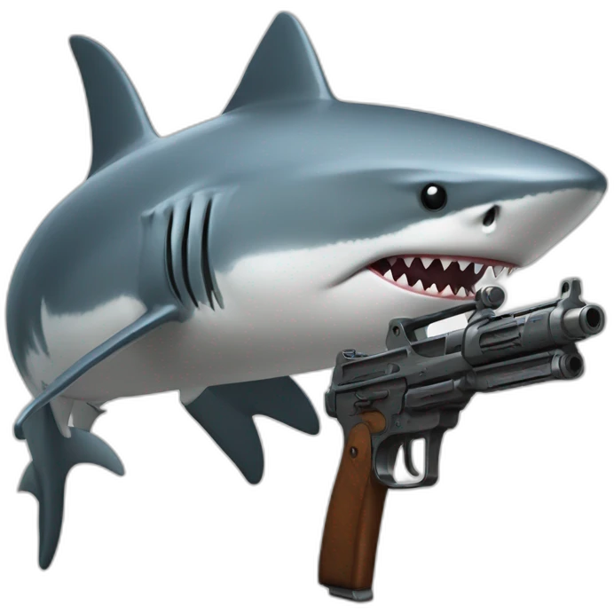 shark gun emoji