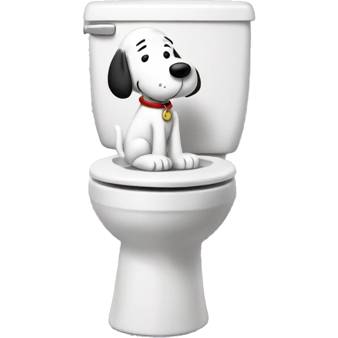 snoopy sitting on the toilet emoji