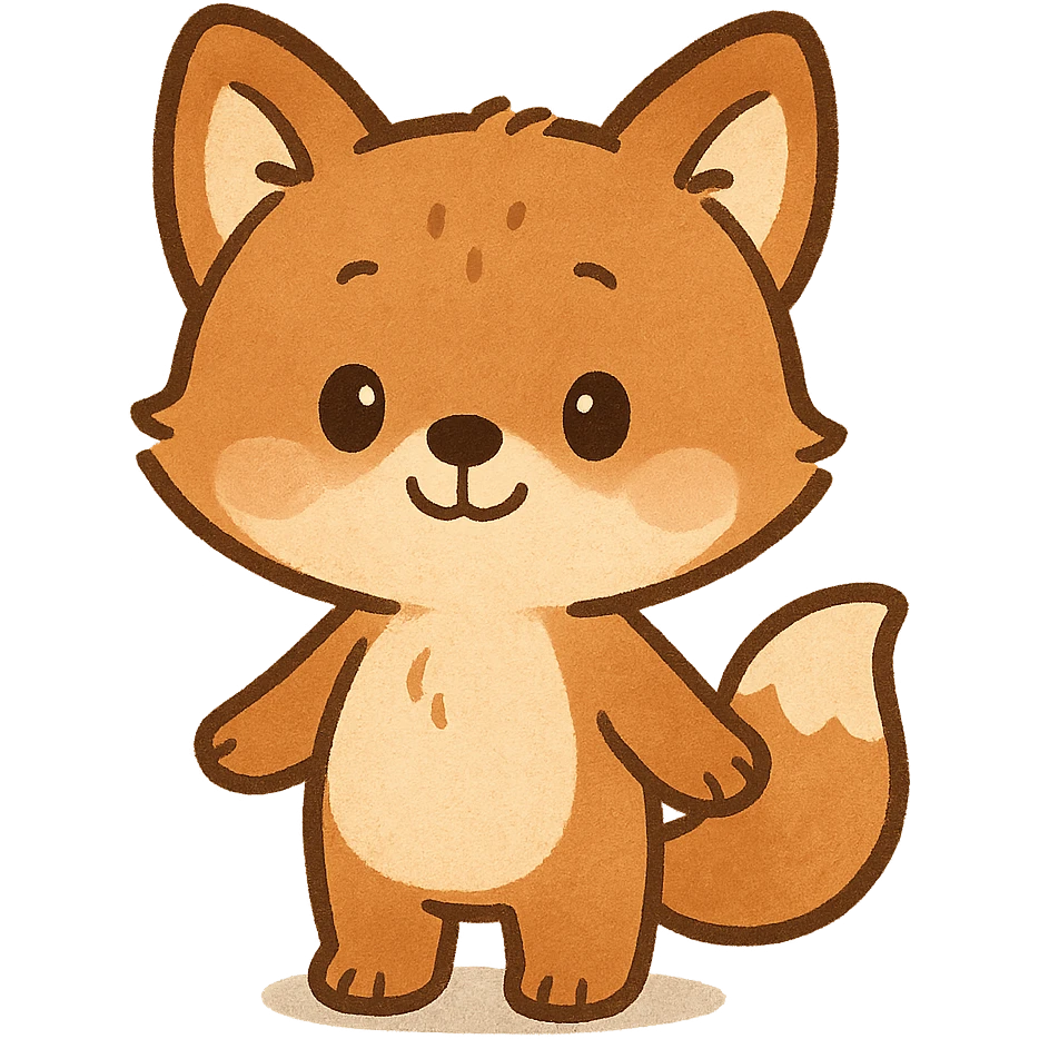 cute animal character, charming and friendly, general style emoji