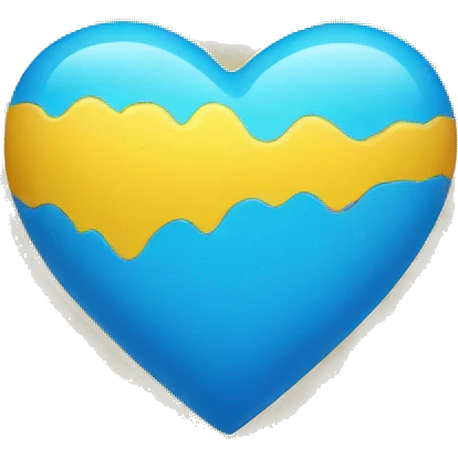 yellow-blue heart emoji