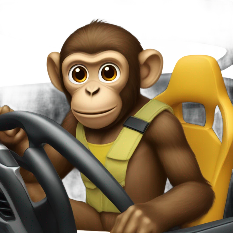 monkey driving lambo emoji