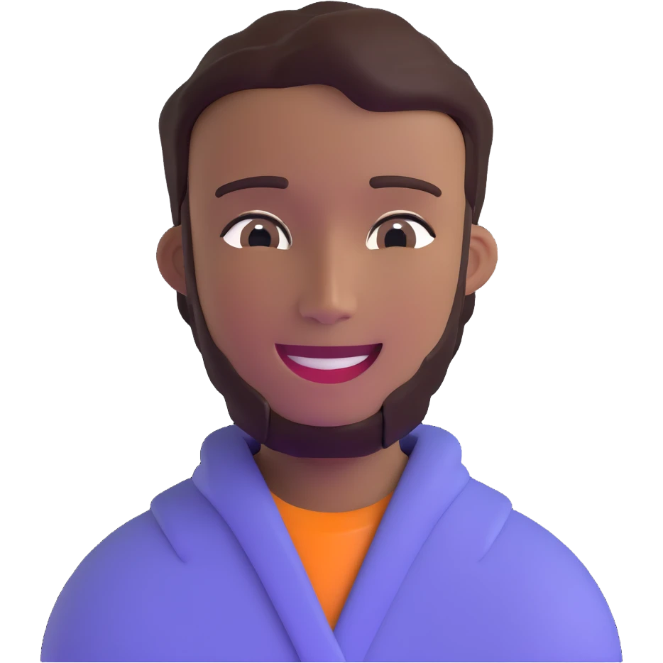person avatar with a friendly expression emoji
