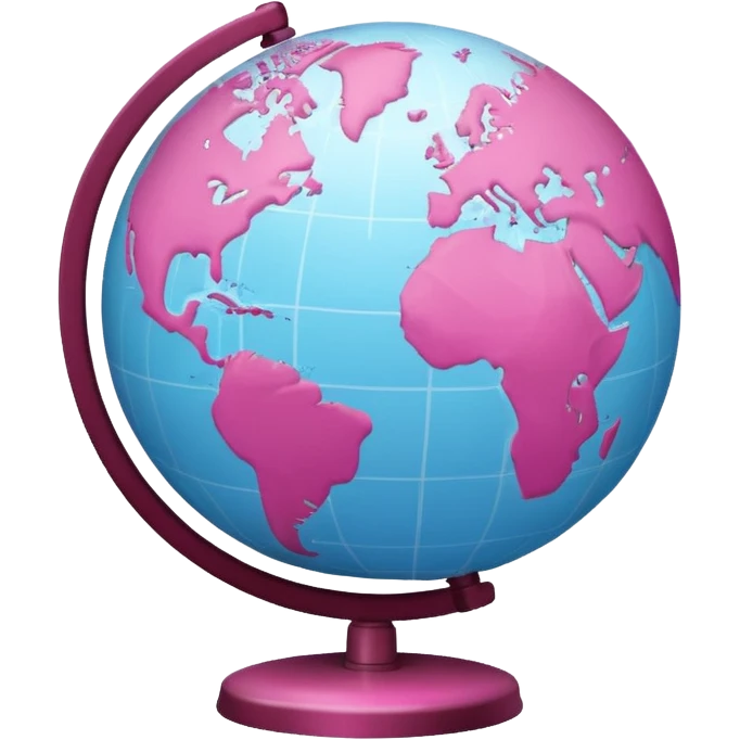 mix light pink dark pink and white girly globe with WWW in big letters under it.
It looks like an internet bar icon. emoji