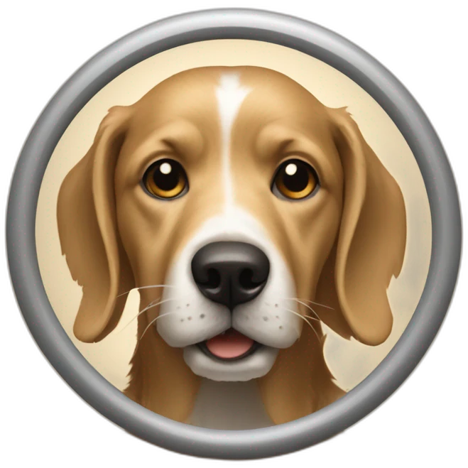 dog over a wheal like in the shining emoji