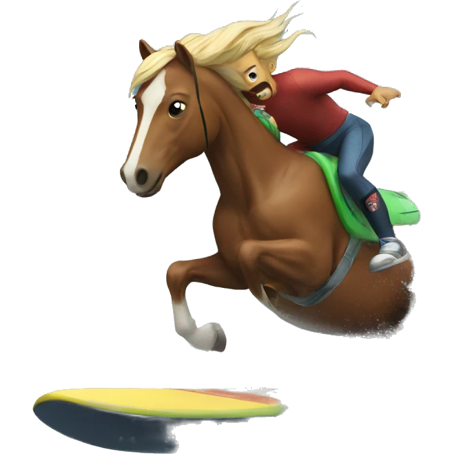Mustang surfing emoji