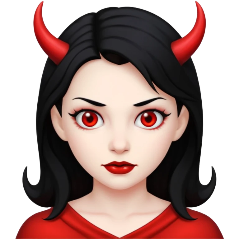 female devil with black hair emoji