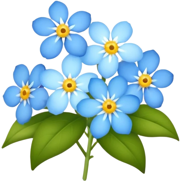 bunga myosotis emoji