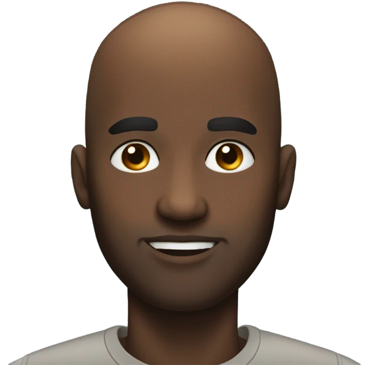 Black man with a bald hea  emoji