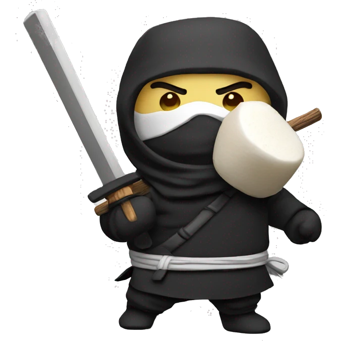 ninja marshmallow emoji