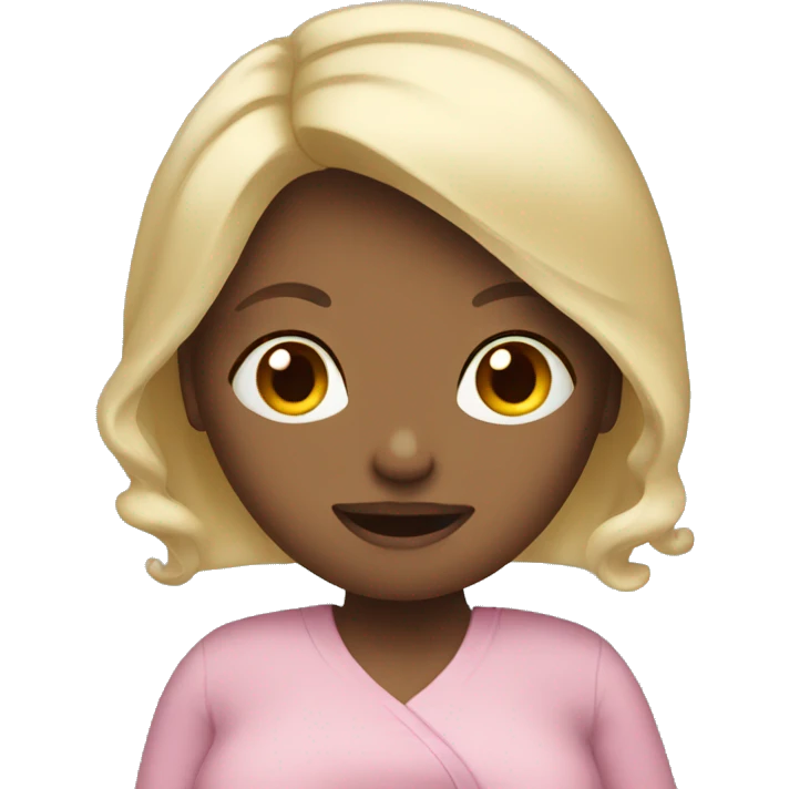 Blonde hair pregnant woman emoji