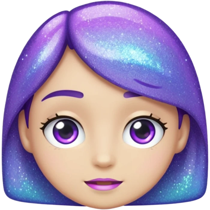 Glitter Purple and Cian add emoji