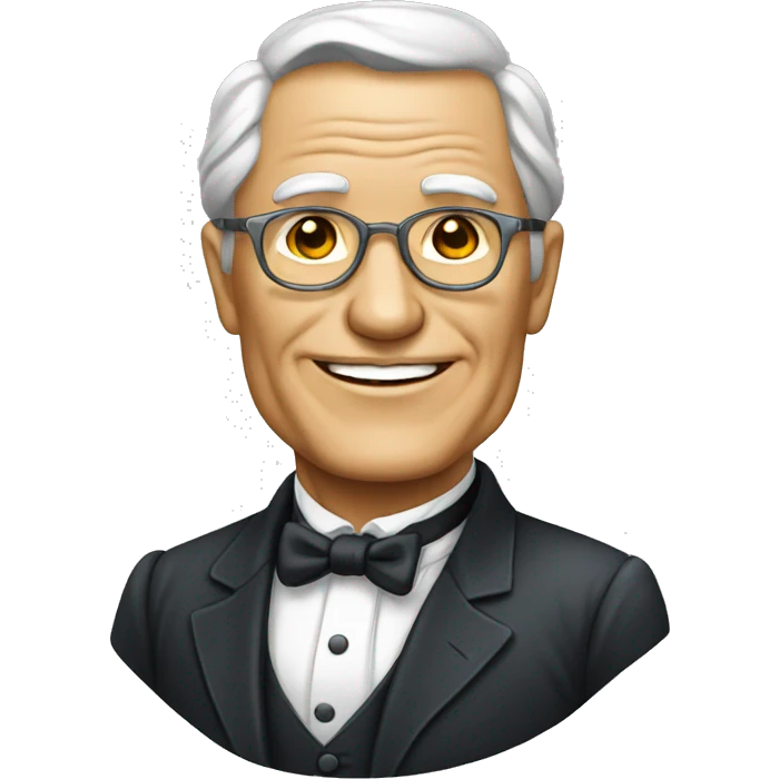 Old president of usa with usa flag emoji