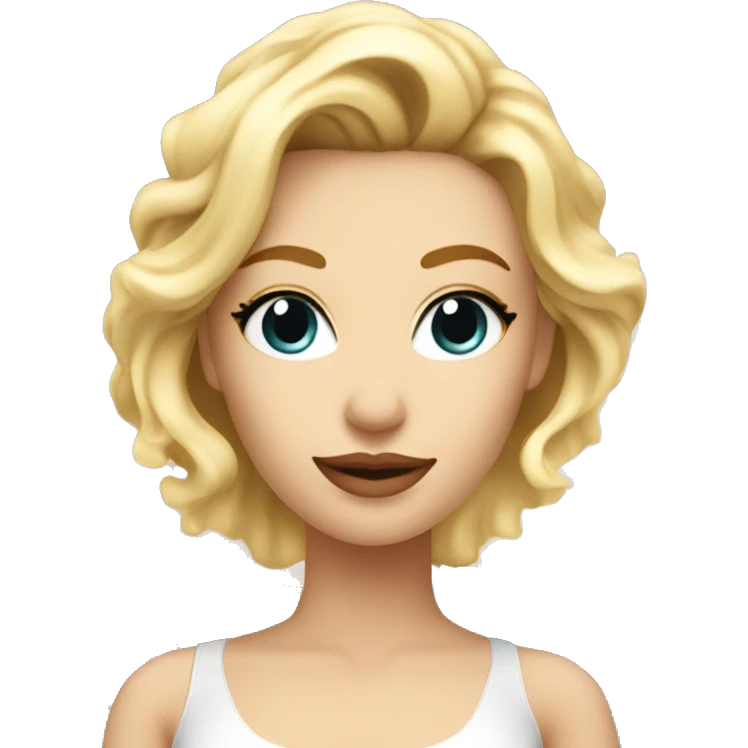 Beautiful blonde lady near Eiffel tower emoji