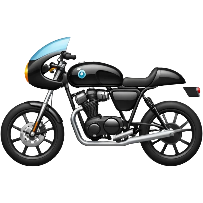 Black bike right side view and half  emoji