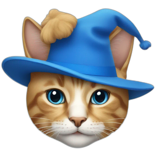 A cat with a blue hat emoji