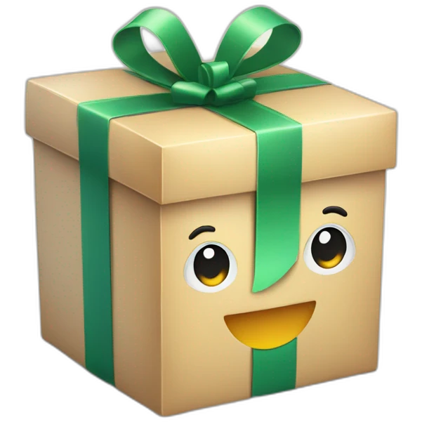 gift box with smile emoji