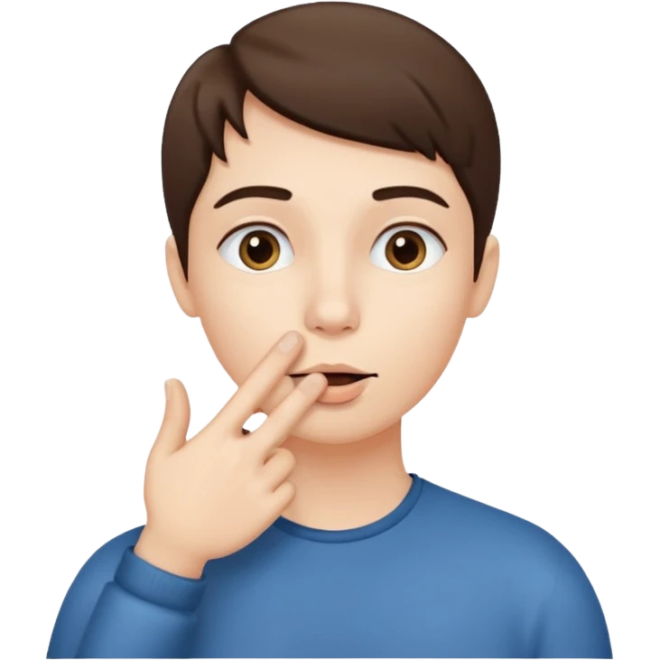 знак рукой "тише", "тшшш" у рта emoji